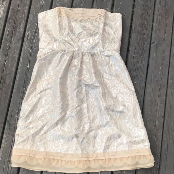 🦅 AE Sweetheart Metallic Jacquard Dress - Picture 2 of 12